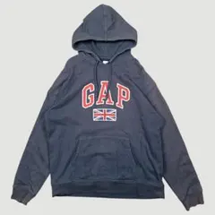 GAP 前Vデカロゴ フェードパーカー ネイビーXLサイズ