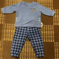 ユニクロ フリース パジャマ ミッキー&ドナルド 【90】