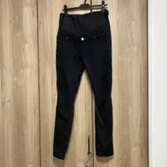 マタニティ ブラック スキニーパンツ