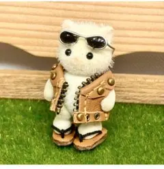 森き　シルバニア革ジャン　miniature jaket.