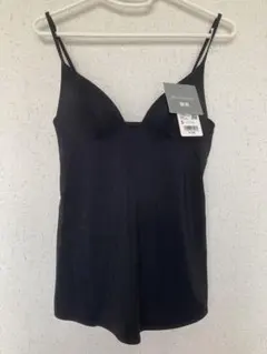 ユニクロ エアリズムプランジブラキャミソール ブラック S