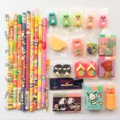 <ディズニー サンリオ>他 可愛い 鉛筆 消しゴム シャーペン 29個セット☆