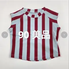 しまむらsoftcheese ストライプノースリーブTシャツ 90cmのサムネイル