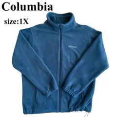 Columbia コロンビア　フリースジャケット ボアジャケット長袖1X ブルー