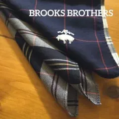 BROOKS BROTHERS　ポケットチーフ　４面　　チェック　コットン