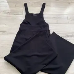 MILKFED. ブラックサロペット ワイドレッグ