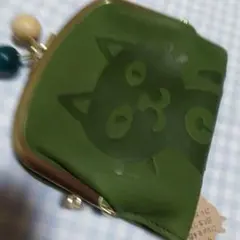 猫柄　折財布がま口　新品　box21のサムネイル