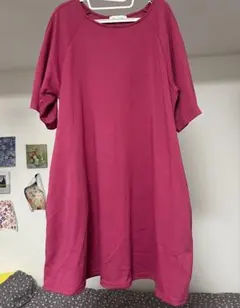 ピンク　チュニック　ワンピース