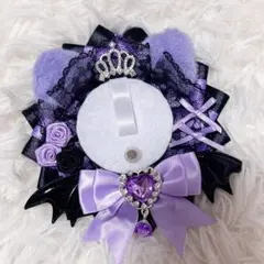 ロゼット 痛ロゼット 缶バッジ 痛バック 推し活 韓国 紫 黒