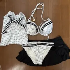 Pinky Girls 水玉柄 セパレート水着 4点セットのサムネイル