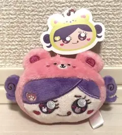しなクマフェイス しなこちゃん ぬいぐるみ マスコット パープル キーホルダー