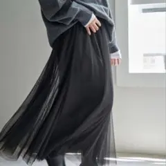 チュールスカート ロングスカート