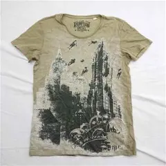 DIESEL TRIUMPHANT クルーネックプリントTシャツ ベージュ系