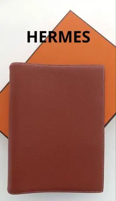 HERMES EAジップPM レザー 手帳カバー ブルー aq12784 - メルカリ