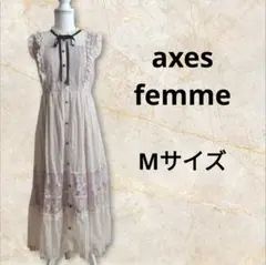 アクシーズファム axesfemme レースワンピース M リボン ガーリー