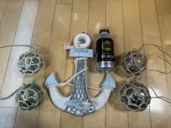 ビーチスタイル アンカー型置物と浮き球セット