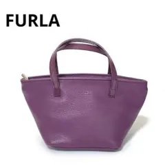 FURLA フルラ ミニトート ハンドバッグ　バッグ パープル 紫色　ポーチ