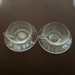 カップ&ソーサー 2客 DURALEX デュラレックス