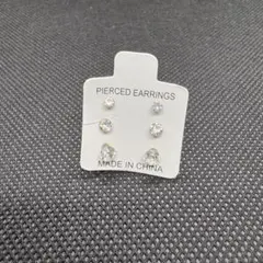 クリスタルスタッドピアス樹脂ピアス