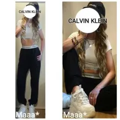 CALVIN KLEIN　パット付き　ウエストロゴバンド　Tシャツ