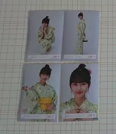 櫻坂46 直筆　生写真　浴衣2025 村井優　ヨリ　直筆　サイン 櫻坂46 村井優 2025年 浴衣 生写真 4種 コンプ - メルカリ