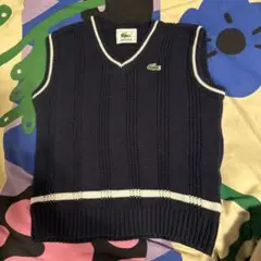 LACOSTE ネイビー Vネック ベスト