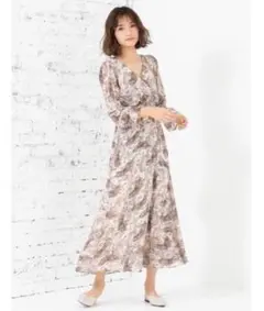 フィフス エスニックプリントカシュクールワンピース