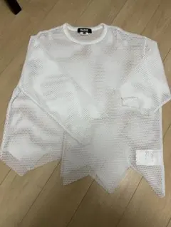 ブラックコムデギャルソン 23ss カットオフデザイン メッシュカットソー