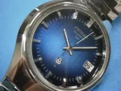 T*ん様 ジャンク　セイコー３８クオーツQR　メンズ　群青色メタリックグラデーシ