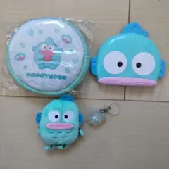 サンリオ　ハンギョドン　ポーチ　クリップ　めじるしチャーム　ミラー＆コーム