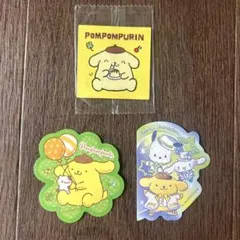 ポムポムプリン ステッカー 3枚セット