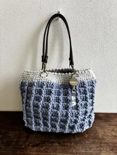 毛糸 手編みハンドバッグ ニットバッグ ハンドバッグ