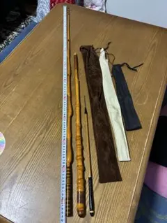 竹製手作り和竿 並継へら竿 2本セット 専用竿袋付き - メルカリ