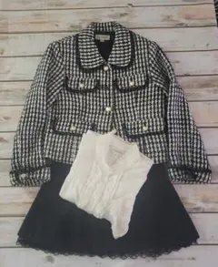 any FAM ツイードジャケット・スカート・カットソーセット