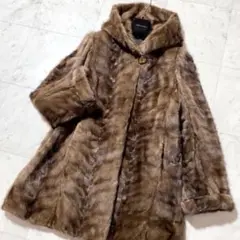 ロシアンセーブル✩ウィーゼルミンク✩リバーシブル✩フード有✩ファーコート✩軽い ロシアンセーブル✩ウィーゼルミンク✩リバーシブル✩フード有