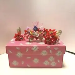 髪飾り　袴卒業式　入学式　花飾り付きかんざしセット