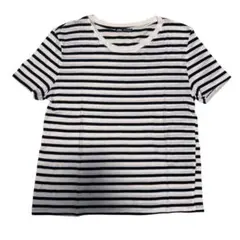 ZARA ザラ ボーダー 半袖Tシャツ カットソー Mのサムネイル