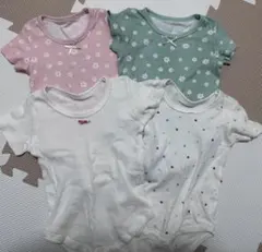 ベビー服 半袖ロンパース 4点セット