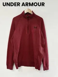 UNDER ARMOUR ハーフジップ トレーナー M ボルドー メンズ 長袖