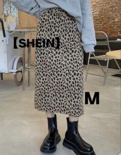 【SHEIN】タイトロングスカート ヒョウ柄　スリットありのサムネイル