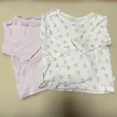 赤ちゃん本舗 ベビー肌着 長袖 2枚セット 女の子
