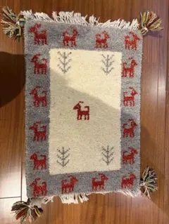 ギャッベ　ウールラグ約40×60cm