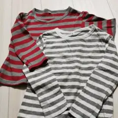 無印良品　ボーダーロングTシャツ　セット