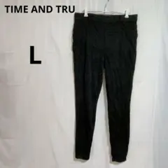 美品✨黒 ストレッチスキニーパンツ 【L】海外輸入古着　1点もの