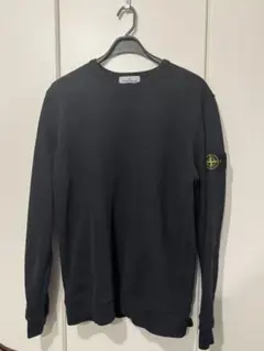 STONE ISLAND ブラック クルーネック トレーナー