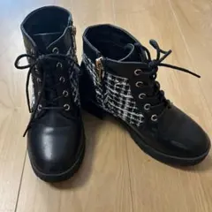 ALGY ツイードショートブーツ　21㎝