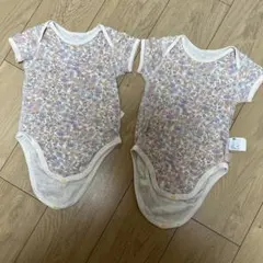 UNIQLO ベビー肌着 花柄 90cm 2枚セット