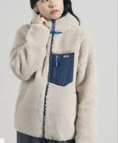 patagonia フリースジャケット フード付き リバーシブル　XXL
