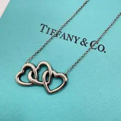 極美品　Tiffany&Co.ティファニートリプルハートネックレス925 正規品