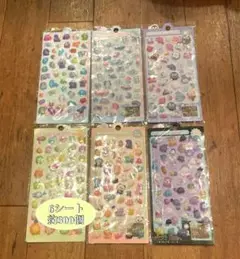 3Dシール　ぷくぷくシール　ボンボンドロップシール　まとめ【6枚／約300個】